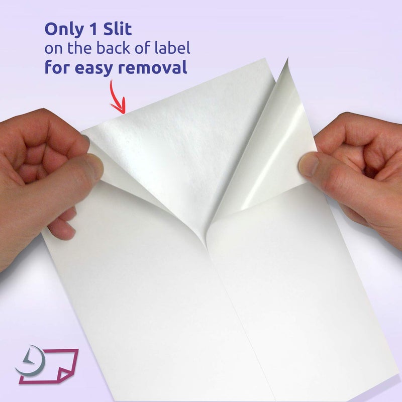 NextDayLabels - 8.5" x 11" - Full Sheet Labels, Blank White Matte Permanent Adhesive Sticker Labels for Laser/Ink Jet Printer (25 Sheets) - Image 2